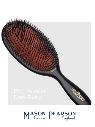 Mason Pearson BN1 Popular Duża szczotka do włosów (dzik+nylon) Dark Ruby