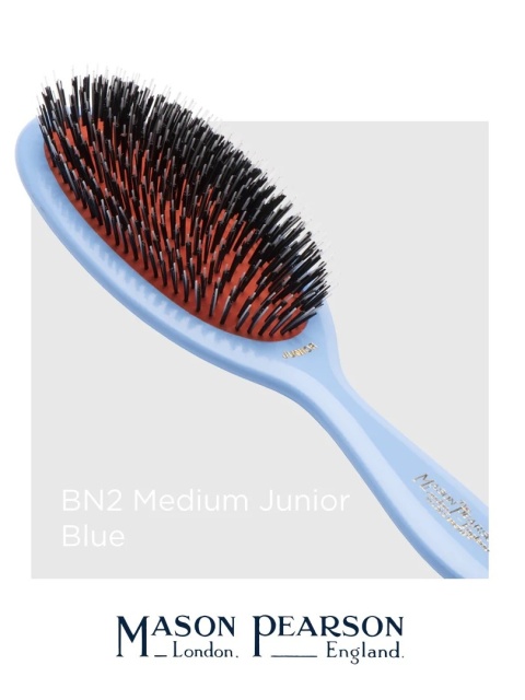 Mason Pearson BN2 Junior Średnia szczotka do włosów (dzik+nylon) Blue