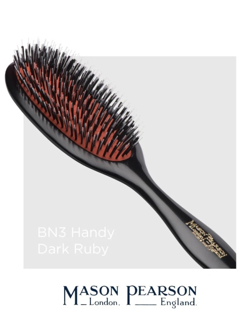 Mason Pearson BN3 Handy Średnia szczotka do włosów (dzik+nylon) Dark Ruby