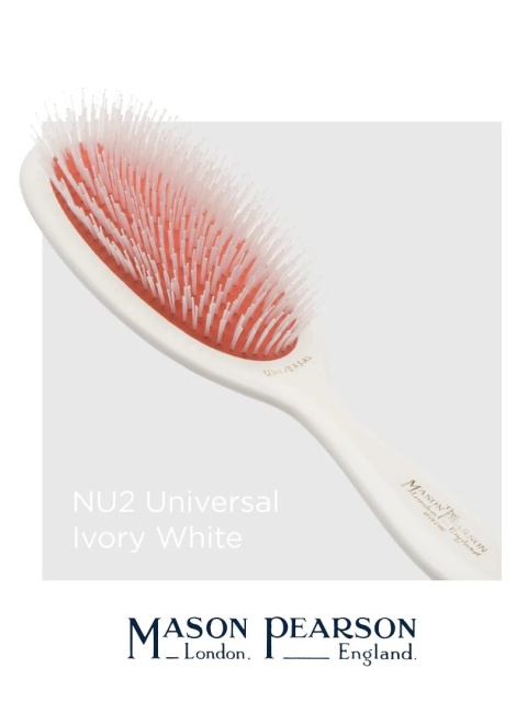 Mason Pearson NU2 Universal Średnia szczotka do włosów (nylon) Ivory