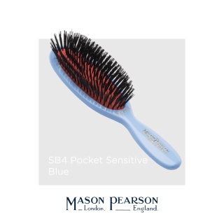 Mason Pearson SB4 Pocket Sensitive Mała szczotka do włosów (drobne włosie dzika) Blue