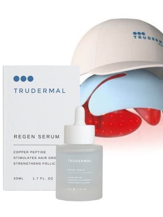 Trudermal Halo Led Hair Growth System + Regen Hair Growth Serum Maska LED na skórę głowy 1 szt. + Serum do skóry głowy 50 ml