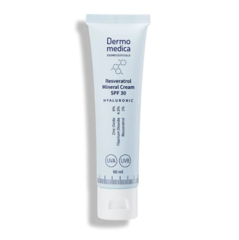 DERMOMEDICA Resveratrol Mineral Cream SPF 30 Krem na dzień, połączenie filtrów mineralnych z resweratrolem 60ml