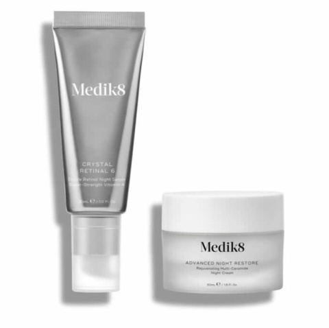 MEDIK8 The Night Shift Overnight Smooth & Firm Duo - Zestaw ujędrniający i wygładzający skórę w ciągu nocy