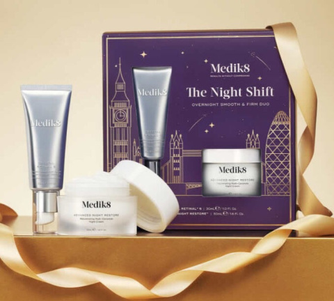 MEDIK8 The Night Shift Overnight Smooth & Firm Duo - Zestaw ujędrniający i wygładzający skórę w ciągu nocy