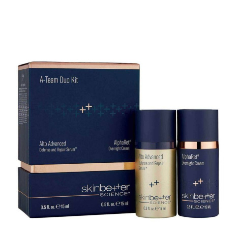 SKINBETTER SCIENCE A-Team Duo Zestaw AlphaRet Overnight Cream + Alto Defense and Repair Serum 15ml + 15ml