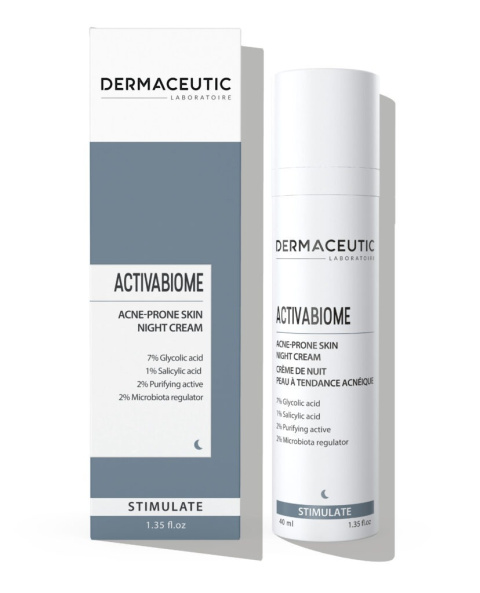 DERMACEUTIC Activabiome Krem na noc dla skóry skłonnej do trądziku 40ml