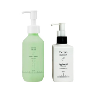 DERMOMEDICA Tea Tree Oil Cleanser + Azelaic Cleanser ZESTAW Olejek myjący 150ml + Żel do mycia z kwasem azelainowym 150ml