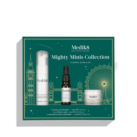 MEDIK8 Mighty Minis Collection ZESTAW Micellar Mouse 40ml + C -Tetra Luxe Serum 8ml + Advanced Night Restore 12,5ml