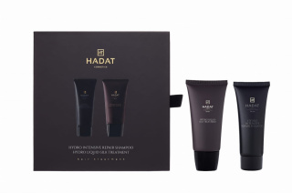 HADAT Intensive Repair Shampoo + Liquid SIlk Treatment SET Szampon do włosów zniszczonych + Maska do włosów suchych 2 x 70 ml