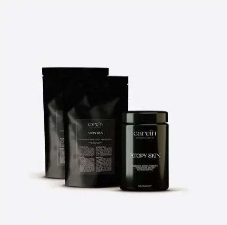 CAREIN Atopy Skin 90 Days ZESTAW Kuracja 90 dni: Zmniejszenie dolegliwości skóry atopowej 120 kaps + Uzupełnienie x2/360 kaps.