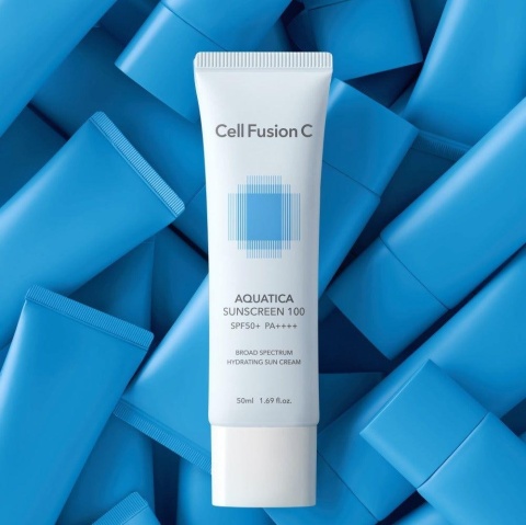 CELL FUSION C AQUATICA SUNSCREEN 100 SPF50+ / PA ++++ Wyciszający i nawilżający krem z fotoprotekcją 50ml
