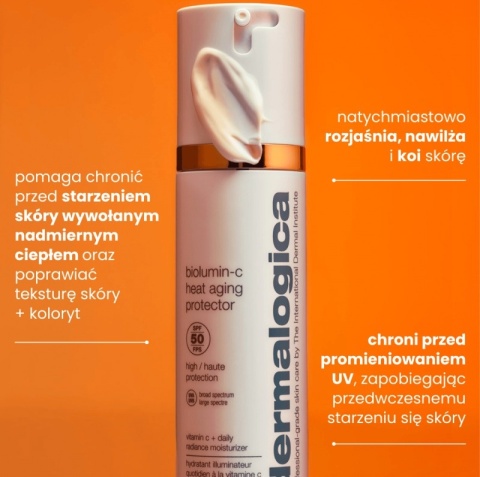 Dermalogica BioLumin-C Heat Aging Protector SPF 50 Codzienny krem nawilżający z SPF 50 15 ml