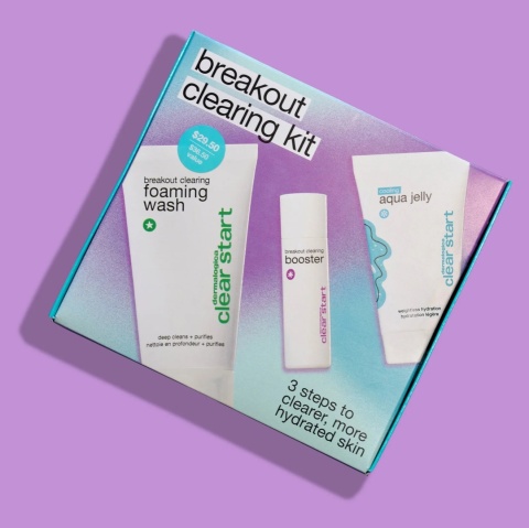 Dermalogica Breakout Clearing Kit ZESTAW Żel do mycia twarzy 75 ml + Serum likwidujące bakterie 10 ml + Żel nawilżający 25 ml