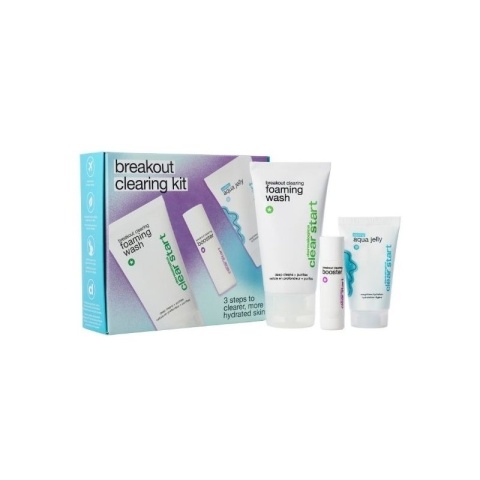 Dermalogica Breakout Clearing Kit ZESTAW Żel do mycia twarzy 75 ml + Serum likwidujące bakterie 10 ml + Żel nawilżający 25 ml