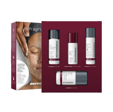 Dermalogica Skin Aging Solutions Kit ZESTAW Żel do mycia 30 ml + Serum 10 ml + Krem regenerujący 15 ml + Krem SPF 50 15 ml
