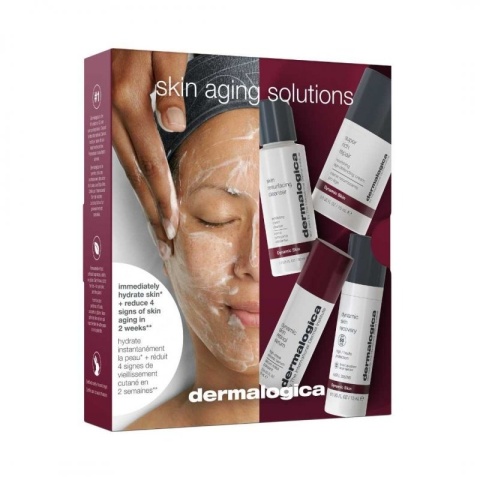 Dermalogica Skin Aging Solutions Kit ZESTAW Żel do mycia 30 ml + Serum 10 ml + Krem regenerujący 15 ml + Krem SPF 50 15 ml