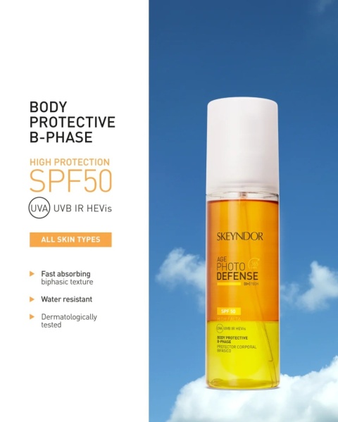 SKEYNDOR Body Protective B-Phase Oil SPF 50 Dwufazowy olejek ochronny do ciała SPF50 200 ml