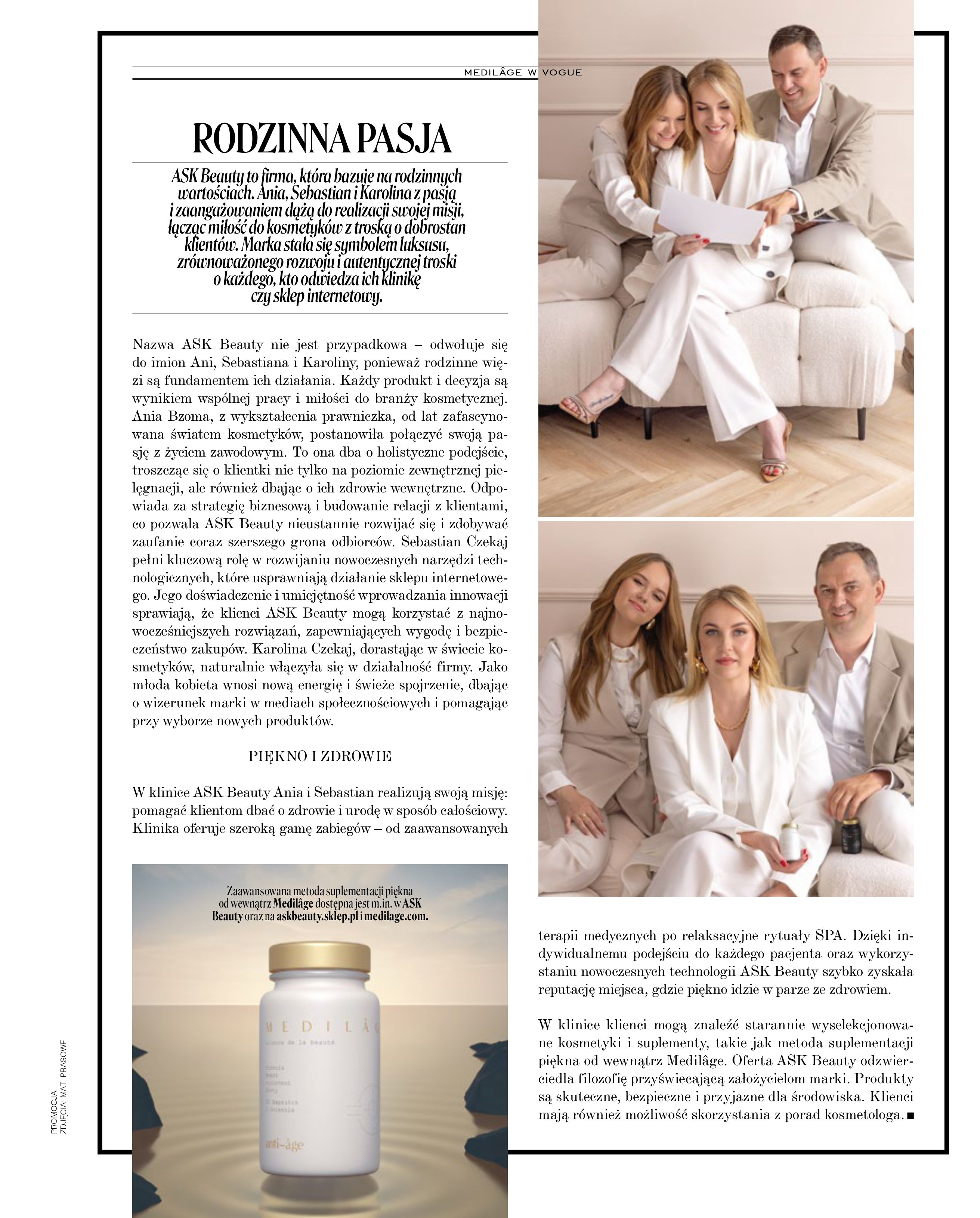Publikacja ASK Beauty w Vogue